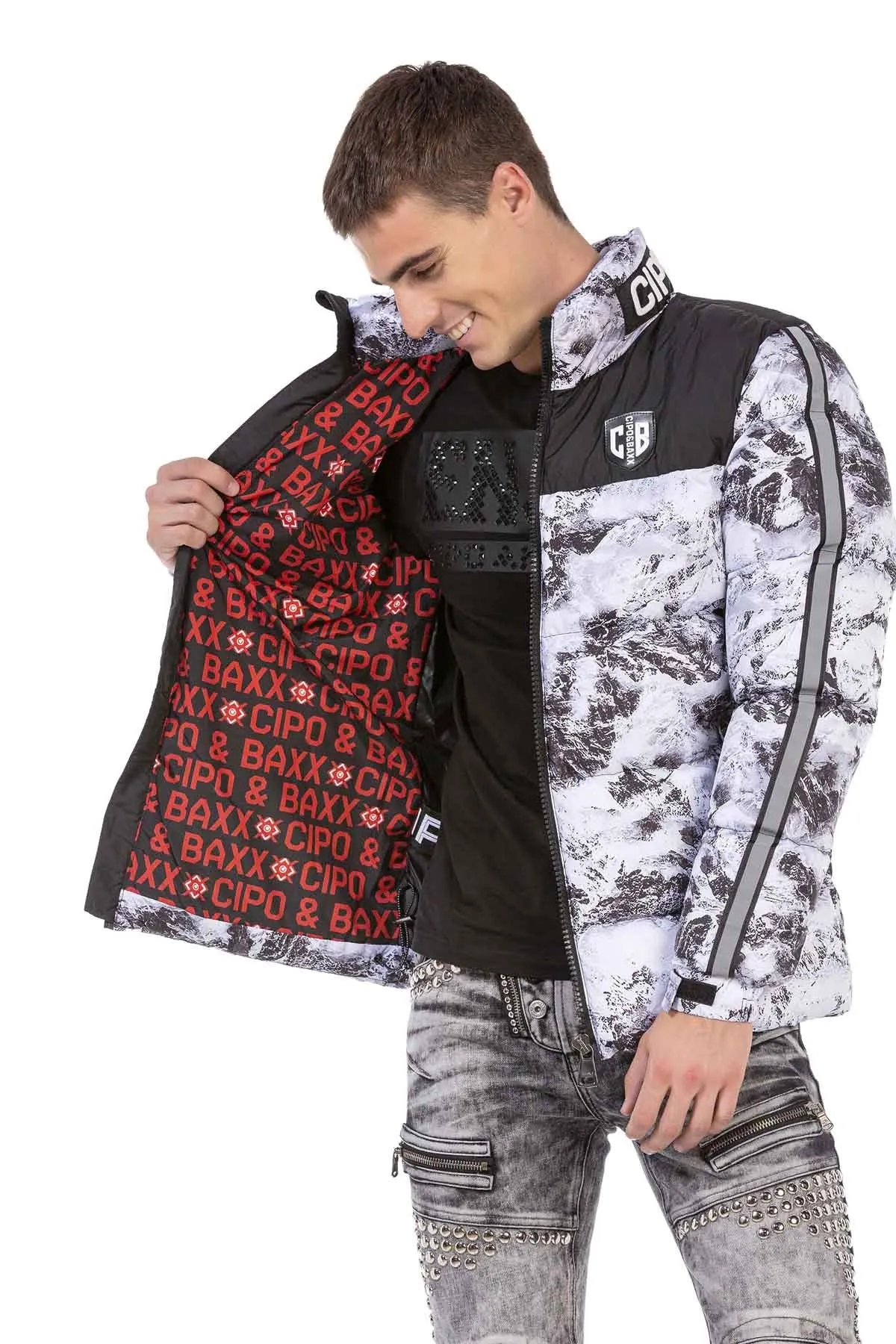 Cipo &amp; Baxx SOUTHPOLE men's bomber jacket CM183