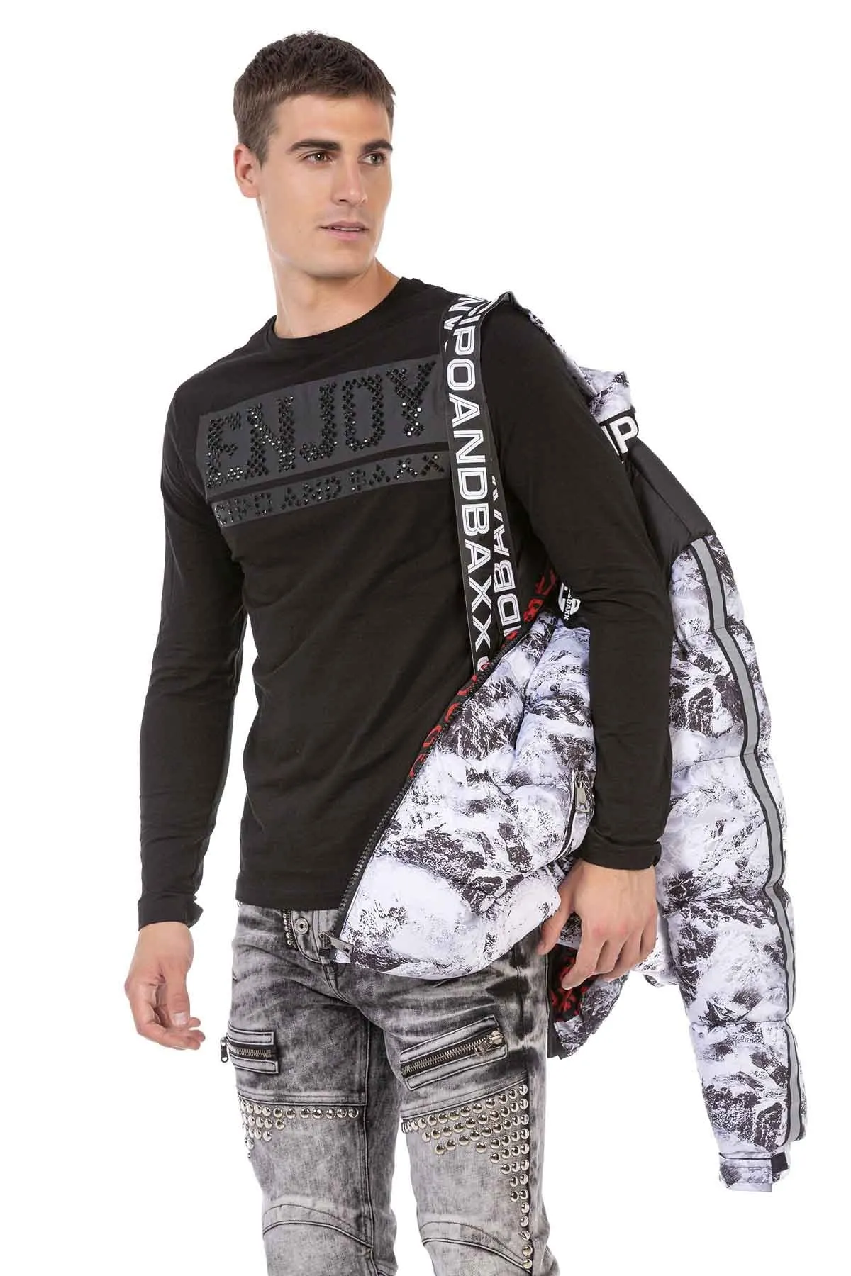Cipo &amp; Baxx SOUTHPOLE men's bomber jacket CM183