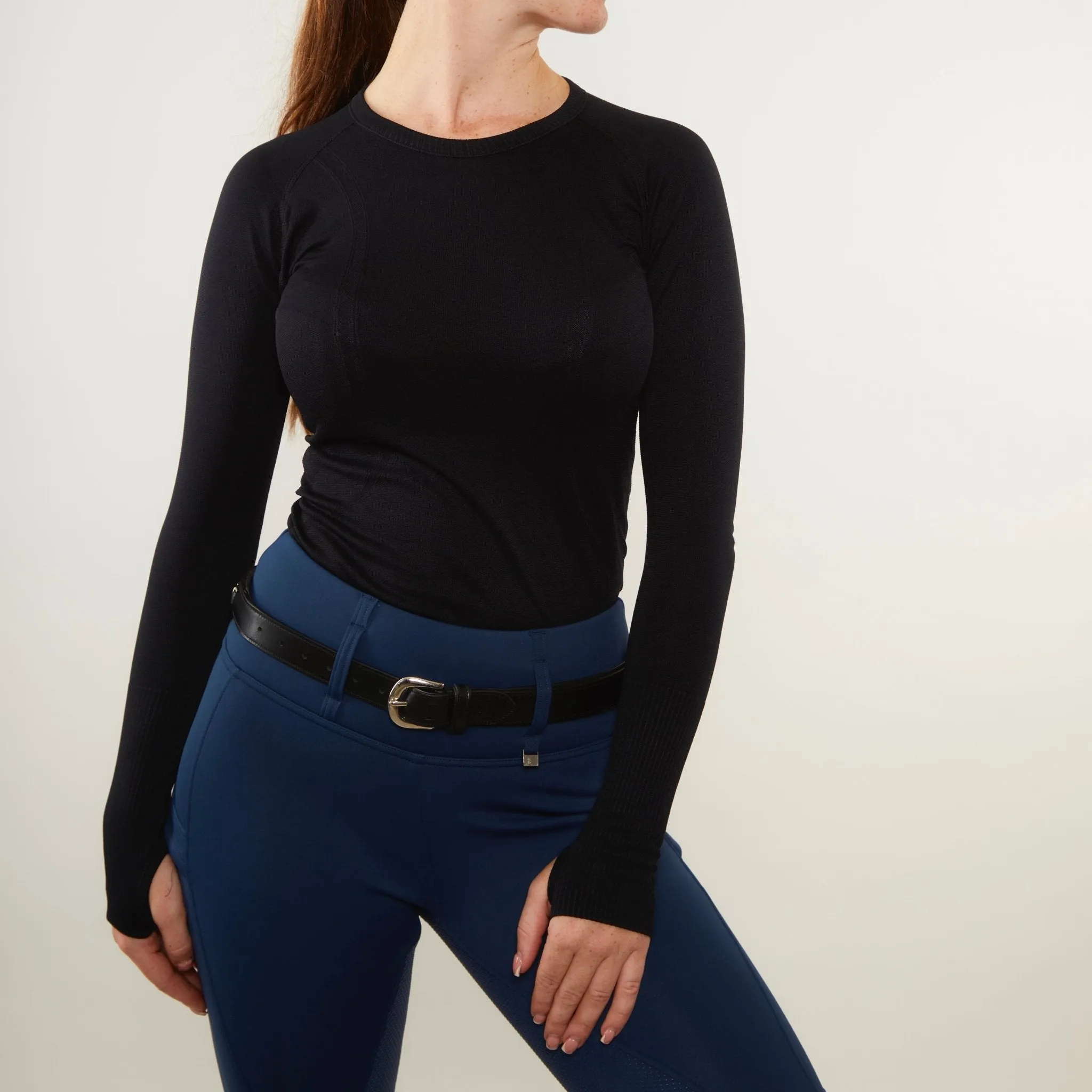 HORZEHOODS® Black Long Sleeve Vest Top