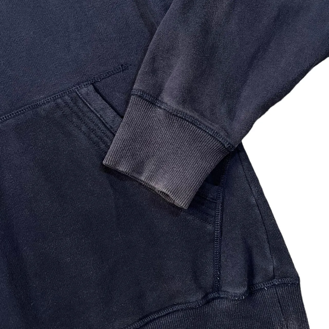 HOWICK "H.wk" Embroidered Patch Logo Navy Blue Pullover Hoodie