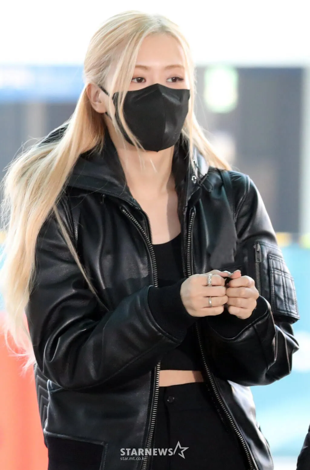K-pop Fashion Blackpink Rose Bomber Leather Jacket Women Stylish Trendy Outerwear