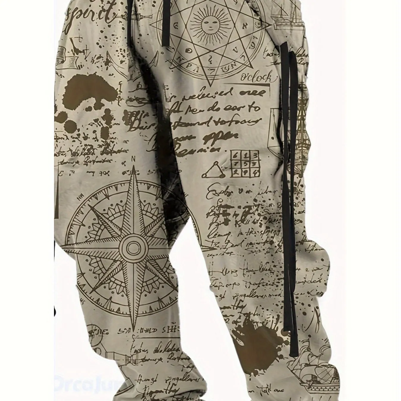 Men's Stylish 3D Print Joggers - Street Style Stretch Waist Drawstring Sports Pants - Breathable Fabric - For Casual Wear & Sports - Ideal Gift for Fashionable Men