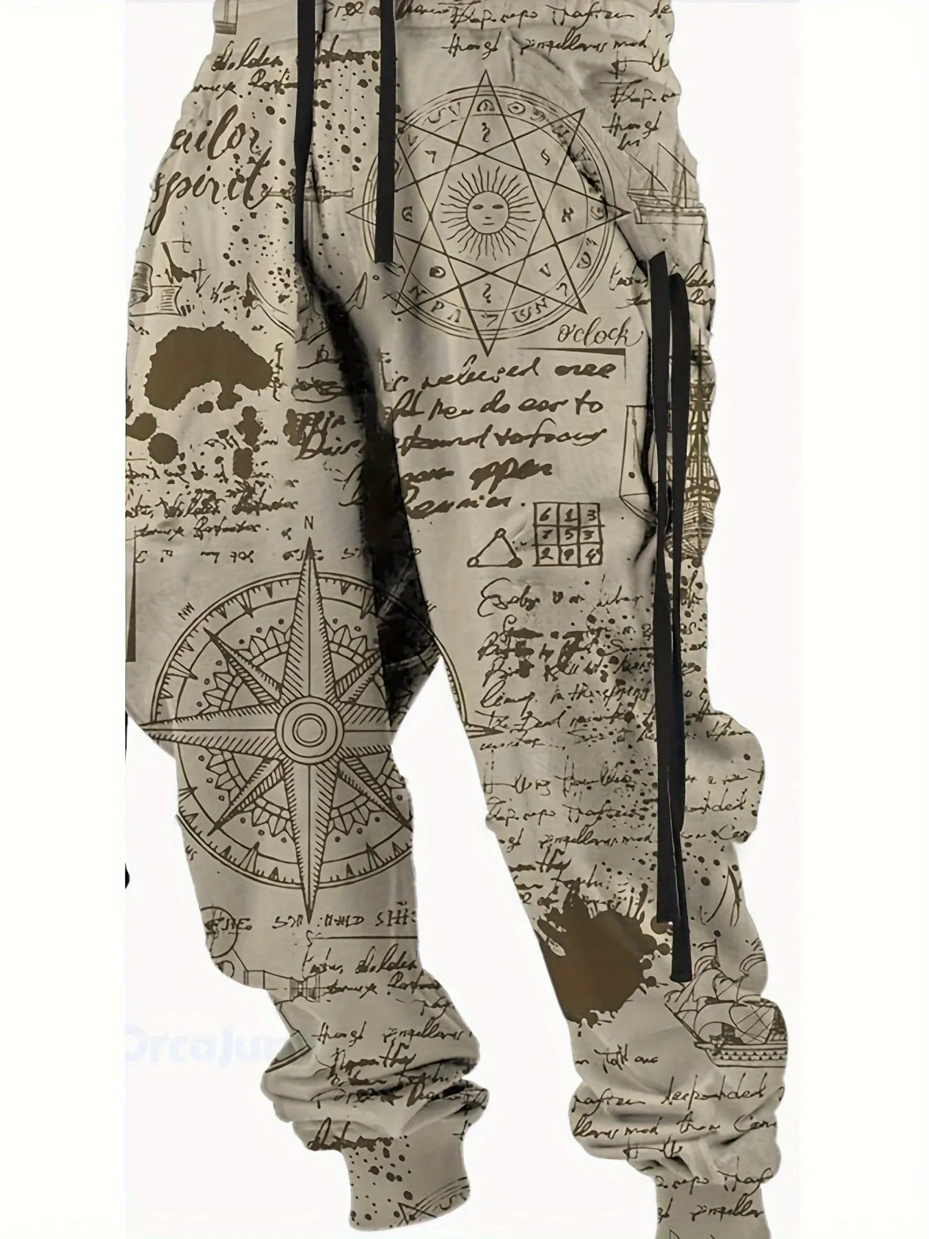 Men's Stylish 3D Print Joggers - Street Style Stretch Waist Drawstring Sports Pants - Breathable Fabric - For Casual Wear & Sports - Ideal Gift for Fashionable Men