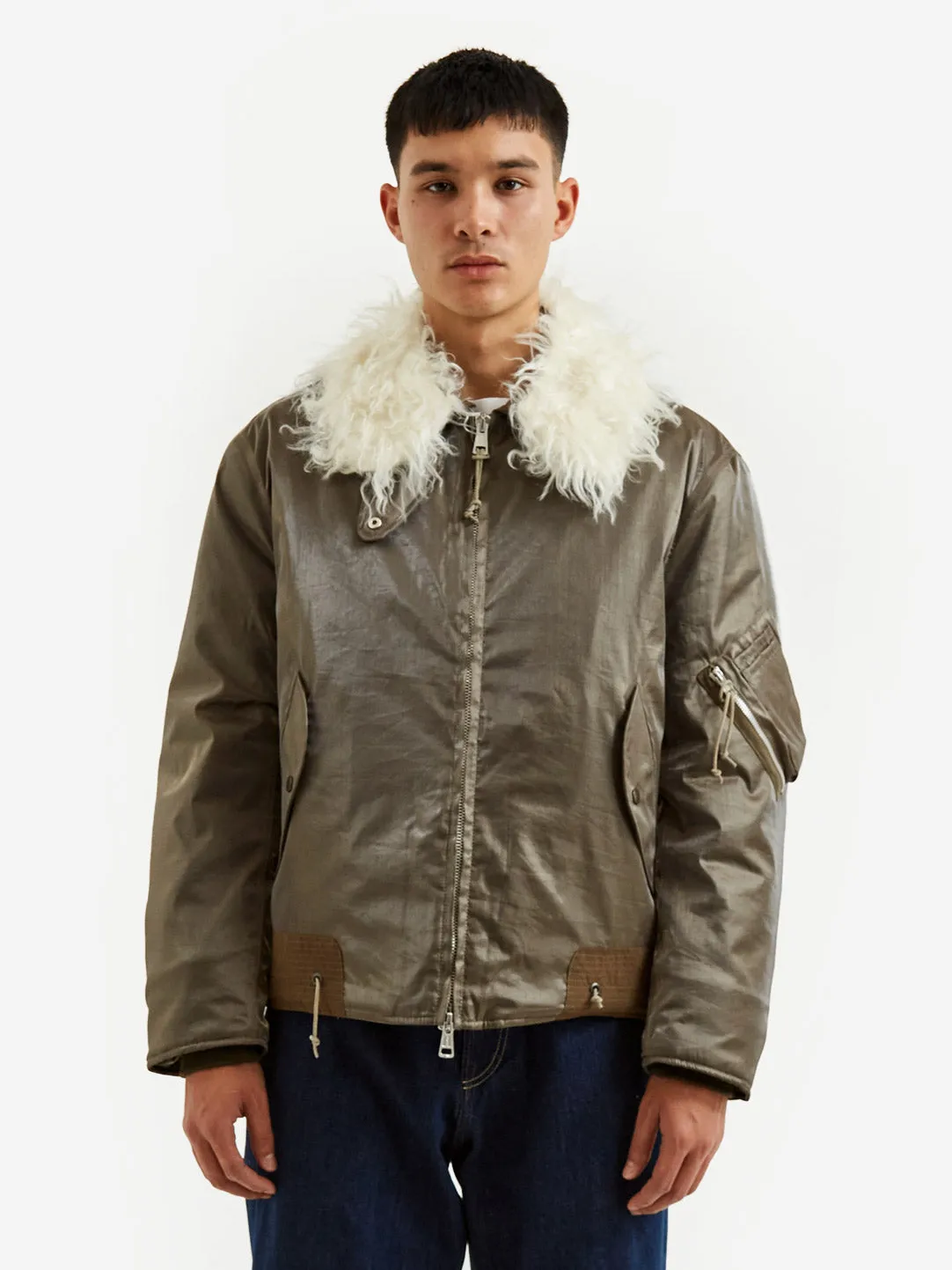 Our Legacy Glyptodon Bomber - Army Green Shimmer Tech
