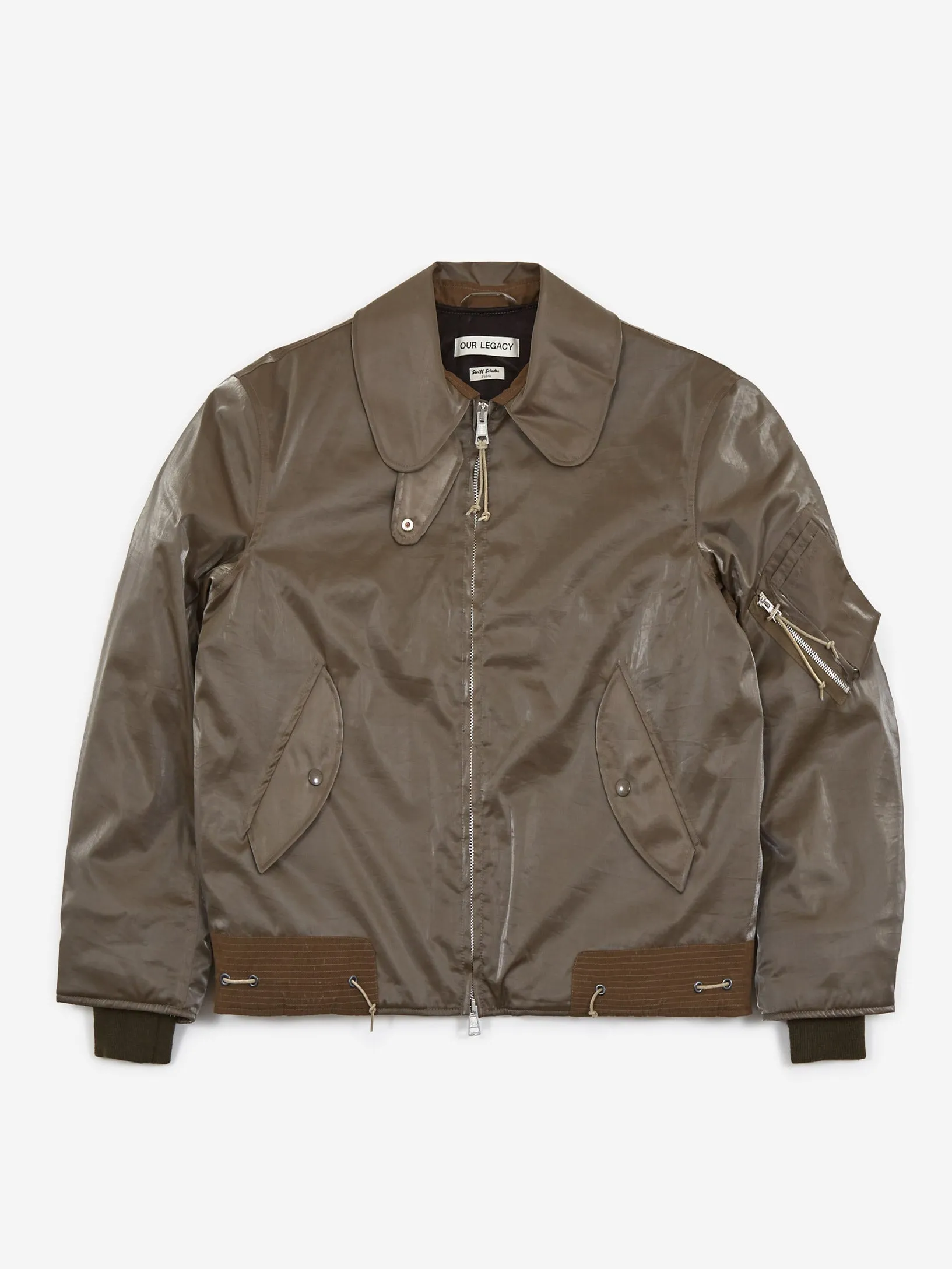 Our Legacy Glyptodon Bomber - Army Green Shimmer Tech