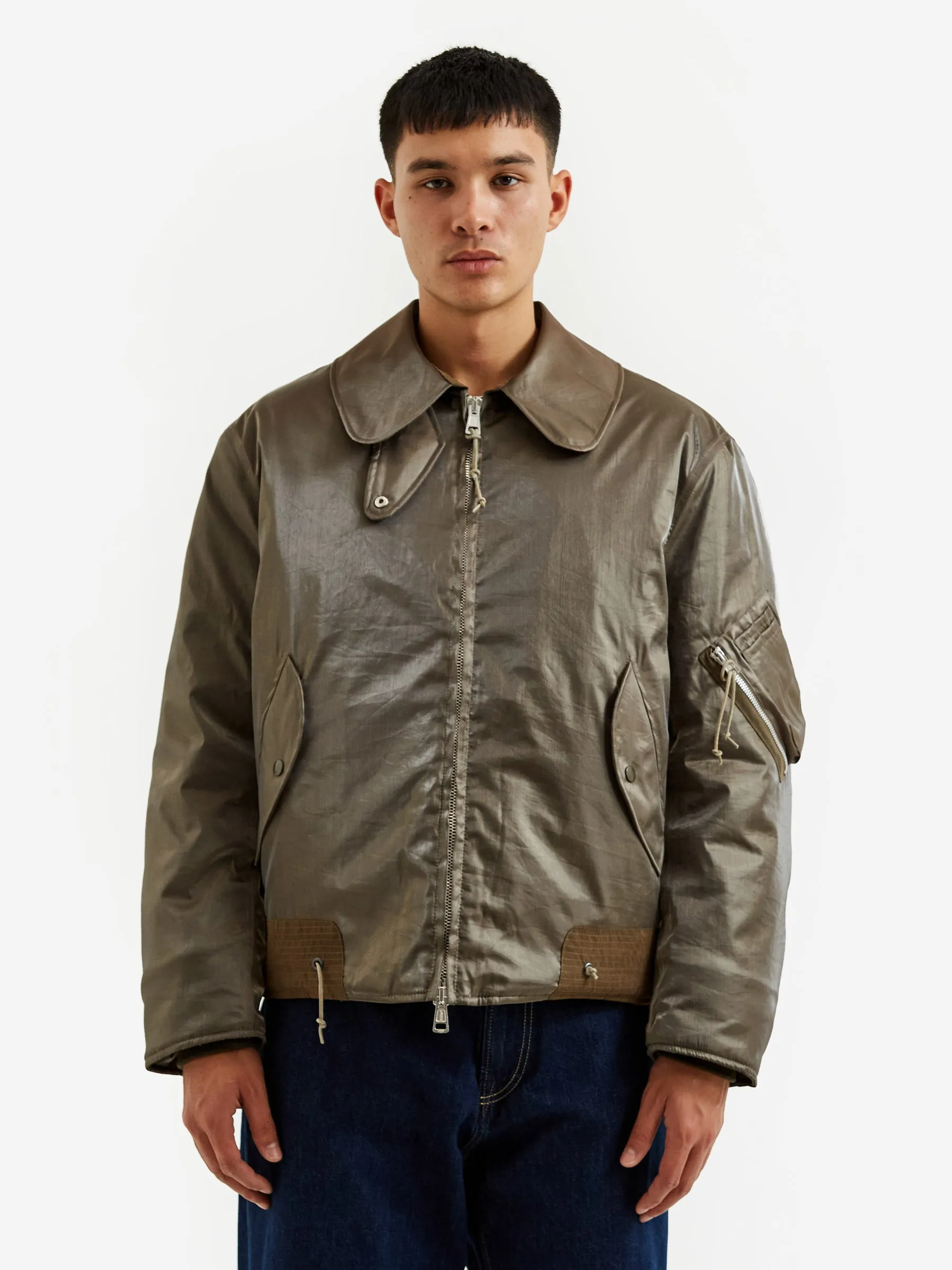 Our Legacy Glyptodon Bomber - Army Green Shimmer Tech
