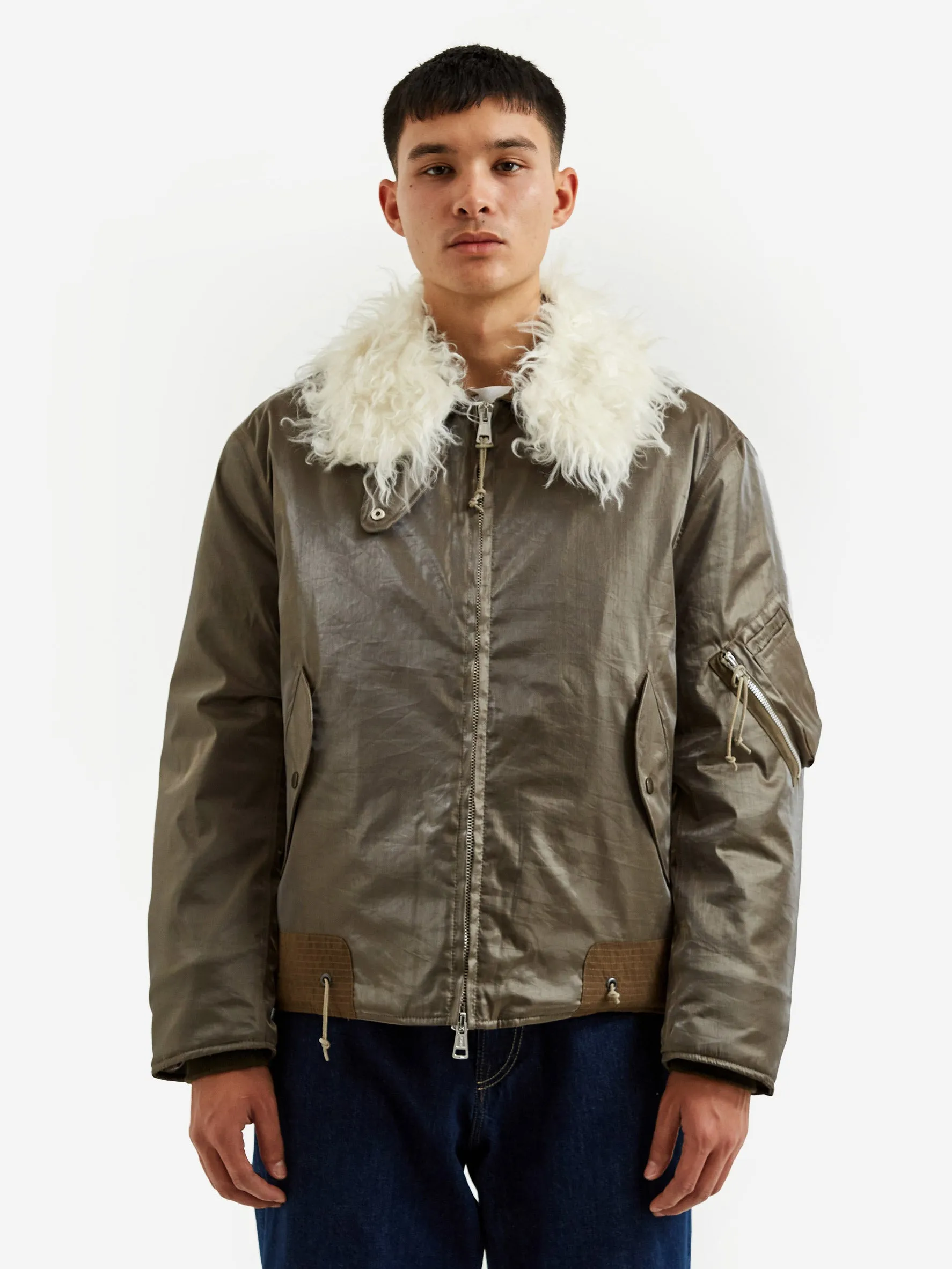 Our Legacy Glyptodon Bomber - Army Green Shimmer Tech