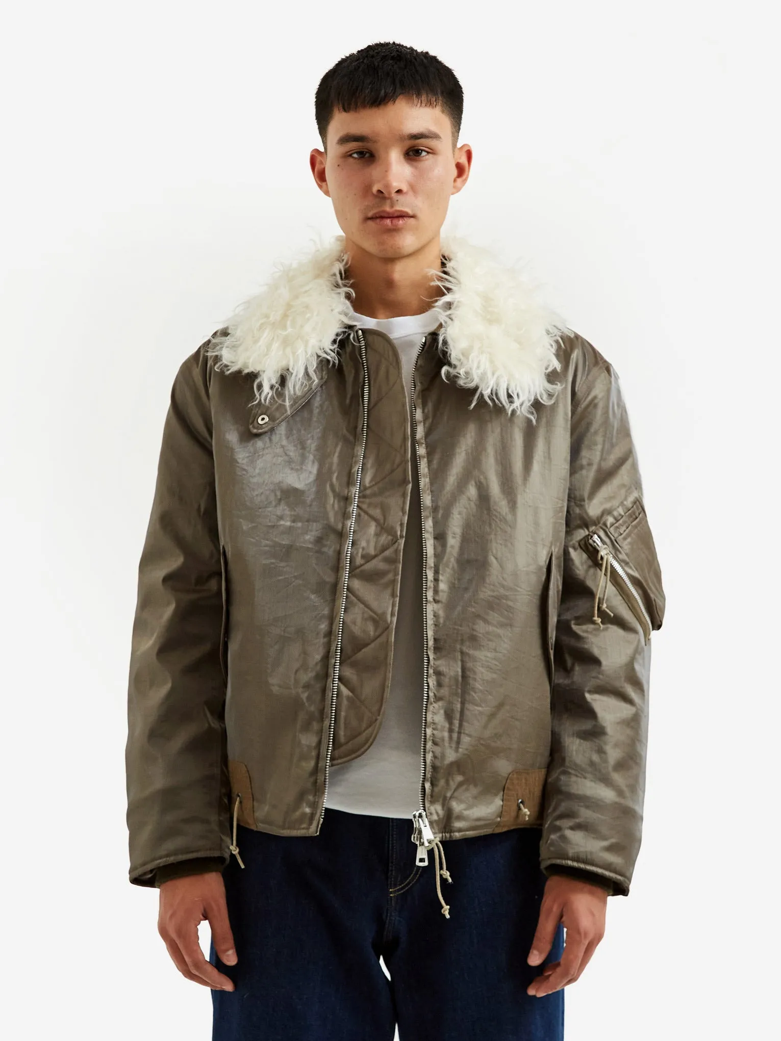 Our Legacy Glyptodon Bomber - Army Green Shimmer Tech