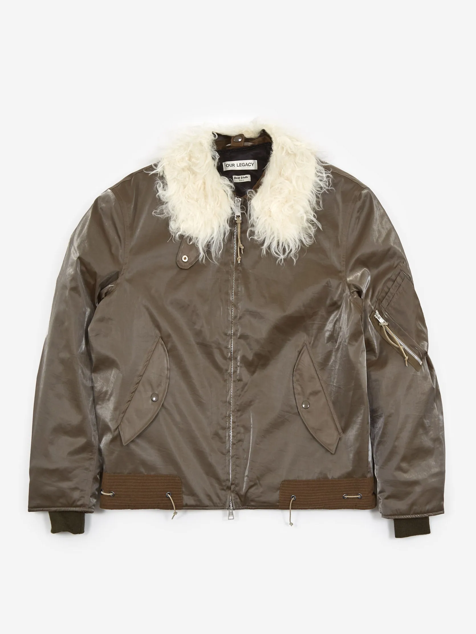 Our Legacy Glyptodon Bomber - Army Green Shimmer Tech