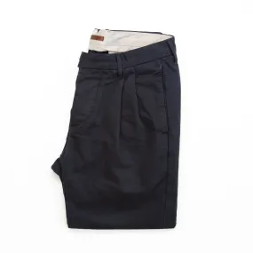 Pleated Navy Chinos #946